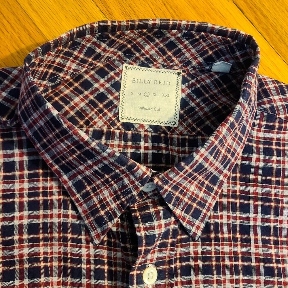 Men's Billy Reid Plaid Button Up Shirt (EUC) - Picture 2 of 3